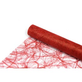 Sizoweb Table Runner, Table Runner, Decoration, Decoration, Width 30 cm, Roll Length and Colour Selectable, Red, 25 Metres