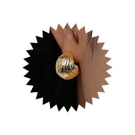 TseenYi Vintage Chunky Huggie Hoop Earrings Gold Thick Huggie Earrings Boho Horn Open Earrings Chunky C Shape Hoop Earrings Thick Post Huggie Earrings Jewellery for Women and Girls