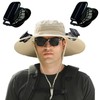 ZRW Solar Powered Fan hat,Wide Brim Solar Fan Outdoor Fishing