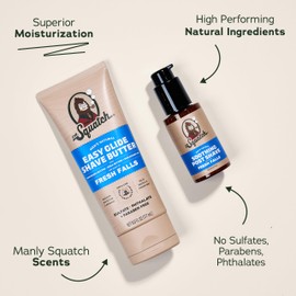 Dr. Squatch Fresh Falls Smooth Shave Bundle - Easy Glide Butter + Soothing Post Shave - Natural Ingredients - Manly Fragrance - Moisturizing