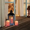 Homemory Flameless Candles with String Lights, 3 Pack Embedded Fairy