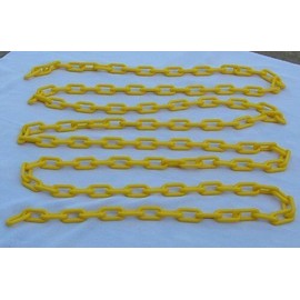 Undisclosed 1" (4 MM) Plastic Chain in Yellow, 500 feet Length