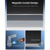 Retractable Blackout Curtains, Blackout Blinds with Hook and Loop Adhesive,No