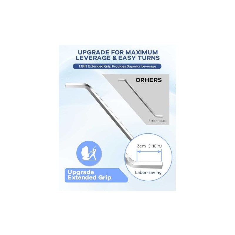 Garbage Disposal Wrench, Upgrade Steel Allen Wrench Tool with Extended