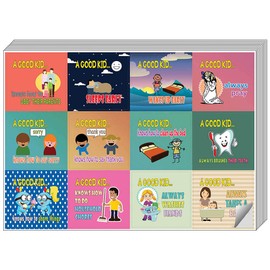 Creanoso A Good Kid Behavior Stickers - At Home (10-Sheet) – Total 120 pcs (10 X 12pcs) Sticker Card Giveaways for Kids – Awesome Stocking Stuffers Gifts for Boys & Girls – Classroom Home Rewards