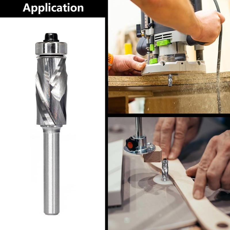 Akylin Compression Spiral Flush Trim Router Bits 1/4 Inch Shank,