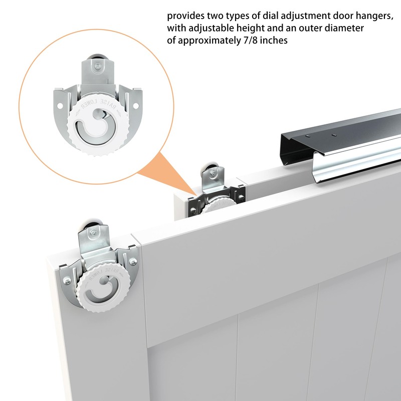 WEWORTH Bypass Sliding Door Track Hardware 96", Wardrobe Closet Door