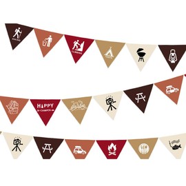 Lumierechat Garland, Flag Garland, Flag, Triangle Flag, Cloth, Camping, Tent, Outdoor Decoration, Goodz a-b3618 (Outdoor)