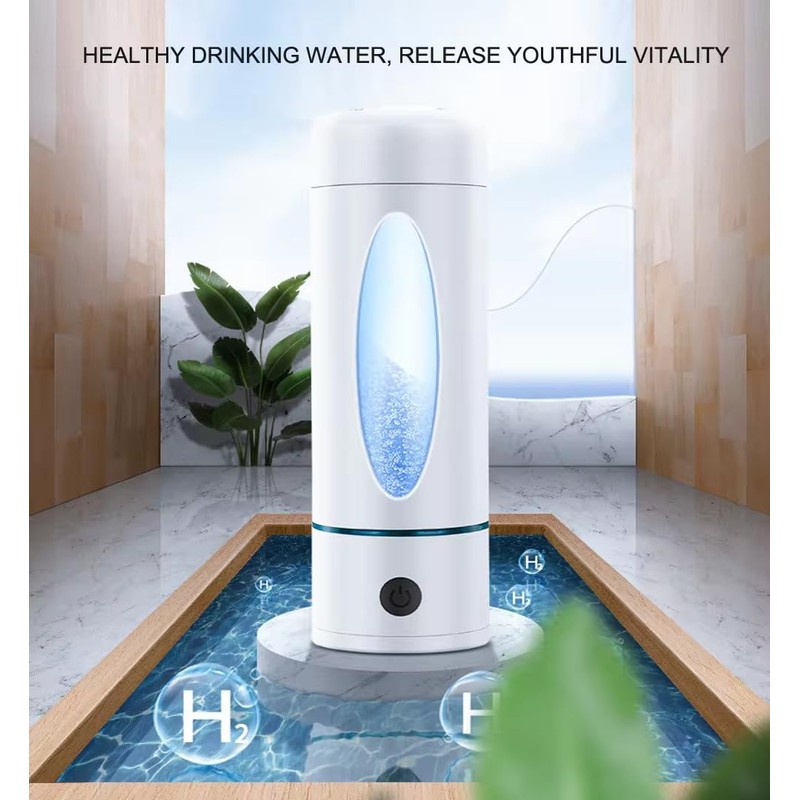 Hydrogen Water Bottle with Indicator Light, Real 4000ppb, SPE/PEM Technology,