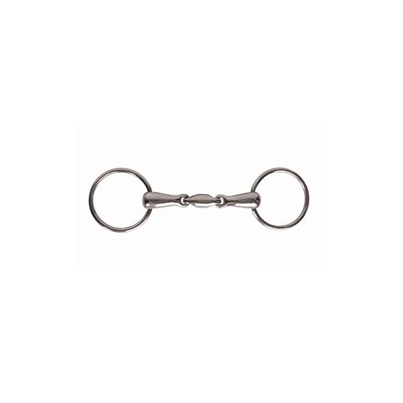 JP Korsteel Stainless Steel Oval Link Loose Ring Snaffle Bit,