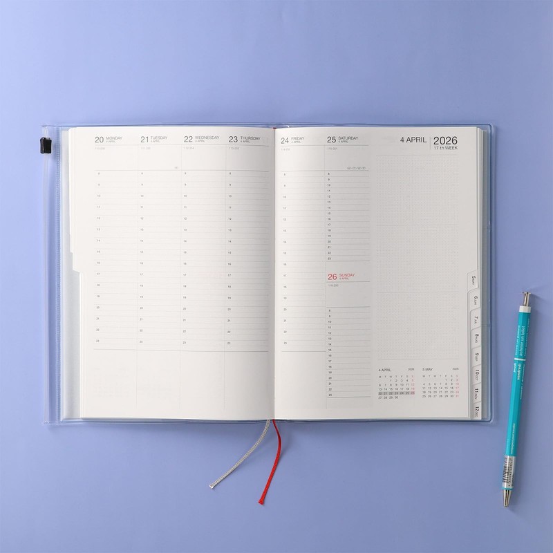 MARK'S 2025/26 Taschenkalender, A5 Mountain // Blue: Von September 2025