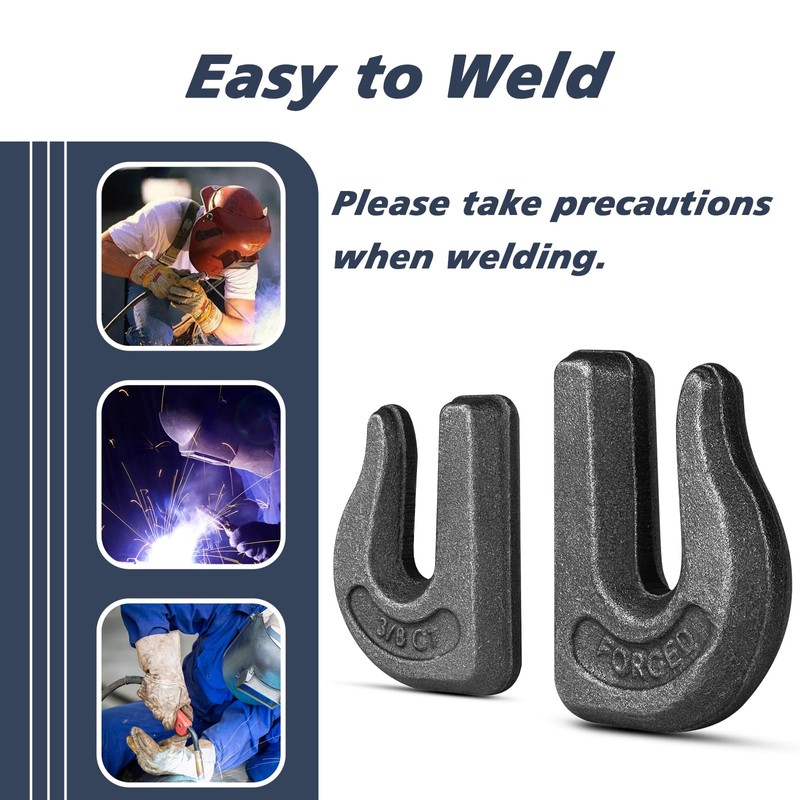 HANDRERLEE 8 Pack 3/8 Inch G70 Weld On Grab Chain