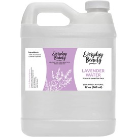 Lavender Hydrosol Facial Toner Bulk - 32 oz All Natural Hydrating Spray Mist for Face and Hair - 100% All Natural Lavender Water Hydrosol