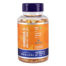 OMEGA 3 - Maklen Omega 3 EPA 540 y DHA 360 - Aceite de Pescado de Golden Omega® - 120 Cápsulas Softgels de 1,300 mg