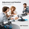 OMOTON Laptop Stand for Desk with 360 Rotating Base, Ergonomic