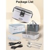 SOHIDA 1.8L+0.5L Heated Lunch Box for Men, 80W Electric Lunch