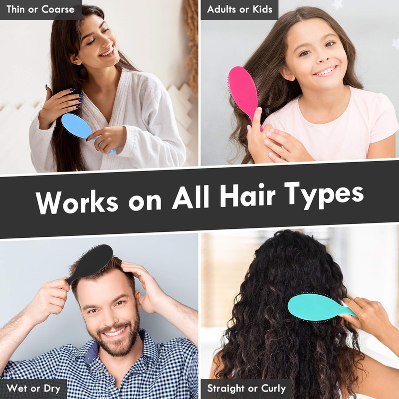 Air Cushion Detangling Hair Brush - 4 Pack Detangler Hairbrush