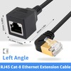 Duttek Cat8 90 Degree Ethernet Extension Cable, Extreme Thin Left