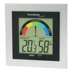Technoline WS9430 Bürothermometer mit Temperaturanzeige, Luftfeuchteanzeige, Luftqualitätsanzeige, Raumkomfortanzeige, Temperaturstation silber-schwarz