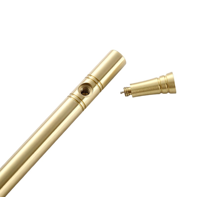 MACHSWON 128mm Brushed Pattern Grooved Pure Brass Handle Solid Thick