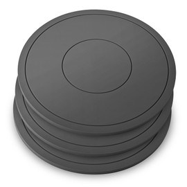 Silicone Trivet Mats 3 Pack Heat Resistant Pot Holders, Multipurpose Non-Slip Hot Pads for Kitchen Potholders, Hot Dishers, Jar Opener, Spoon Holder (Gray)