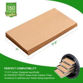 KAWENDE Disposable Tray Mats for Freeze Dryers 150 PCS Compatible with HARVEST RIGHT
