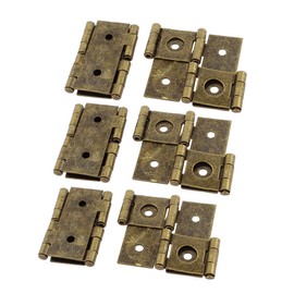 uxcell a16090600ux0027 46mmx54mm Retro Style Double Acting Folding Screen Hinge Bronze Tone 6pcs (Pack of 6)