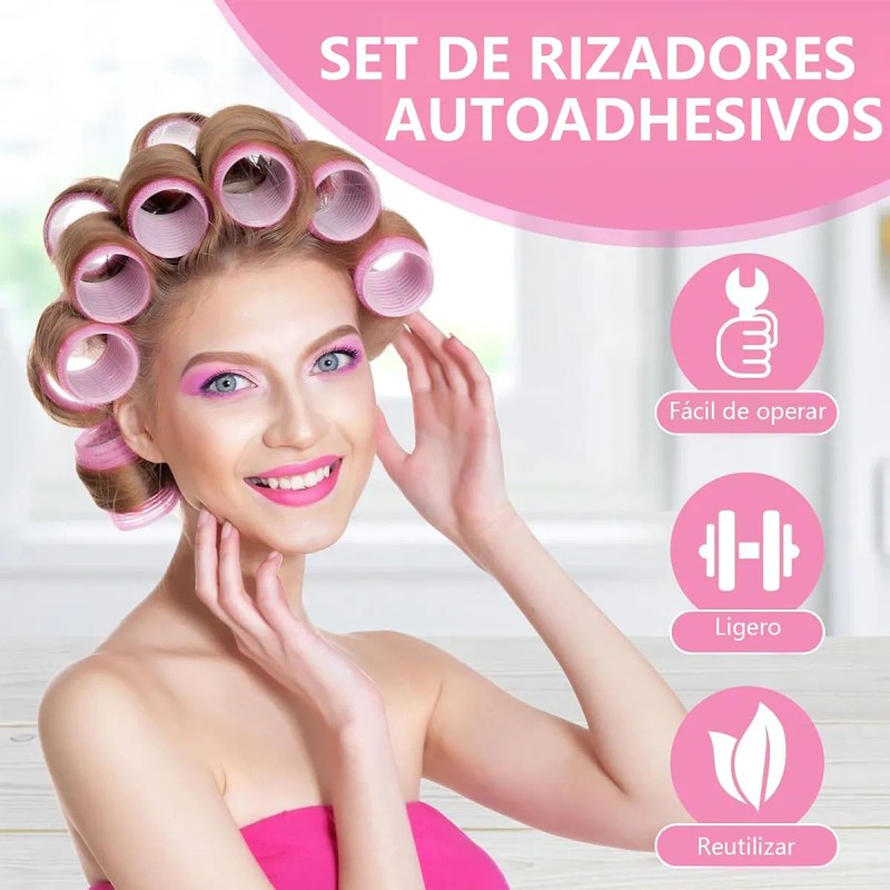 63 Tubos Para Rizar Cabello Abrazadera Plástica Para Cabello