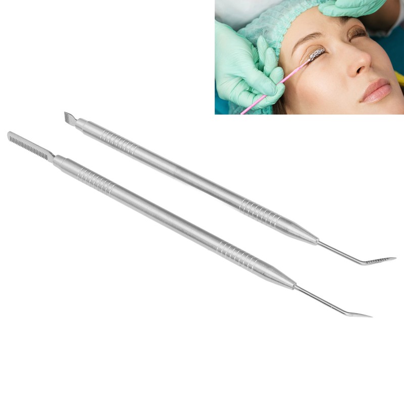 2 in 1 Eye Lash Lift Tool Stainless Steel Double