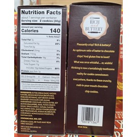 Trader Joe's Gluten Free Crispy & Crunchy Chocolate Chip Cookies 7oz (2 Boxes)