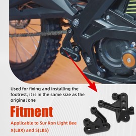 BAOUFF Foot Peg Bracket for Surron Light Bee,Original Adjustable Brace Bracket for Dirt Bike Sur Ron Light Bee X(LBX) and S(LBS) - Black