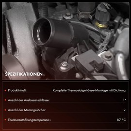 Frankberg Thermostat Coolant with Seal Compatible with C-Class W202 2.4L-4.3L 1997-2000 C-Class T-Model S202 2.4L-4.3L 1997-2001 E-Class W210 2.4L-5.4L 1996-2002 Replace# A1122 03027 5 US
