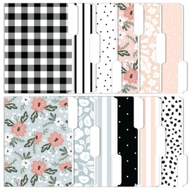 Decorative File Folders, Set of 24-3 Tab Cute File Folders Letter Size Decorative Colored File Folders Boho Manilla Folders 8.5 x 11 – Pretty File Folders Home Office Supplies (Harmony)