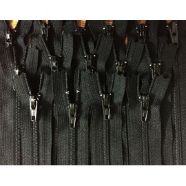 Black YKK Zippers 6 inch for Skirts Dresses Pouches Bags Pack of 10 no.3 Zippers