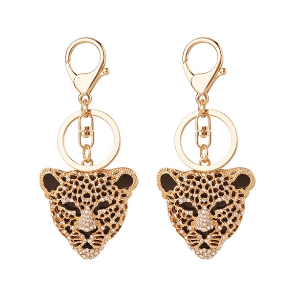 2 pieces leopard keychain, diamond keychain, fashionable and personalised pendants,