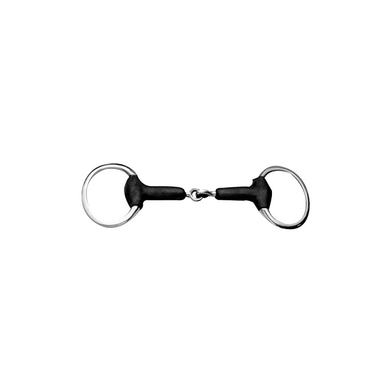 Korsteel Soft Rubber Jointed Eggbutt Snaffle Bit, 5"
