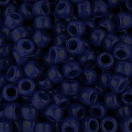 Navy Blue Crow Beads Pony Beads Made in USA 6x9mm Large Hole