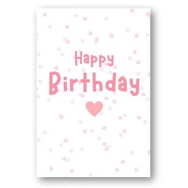Second Ave Pink Hearts Cute Happy Birthday Card Greetings Card For Her