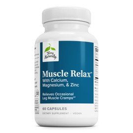Terry Naturally Terry Naturally Muscle Relax - 60 Capsules - with Calcium, Magnesium & Zinc - Non-GMO, Vegan, Gluten Free - 20 Servings