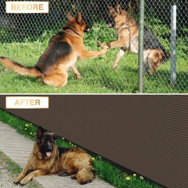 INFRANGE Privacy Fence Screen 6' x 90' Fencing Cover Heavy Duty Mesh Windscreen Cloth for Outdoor Garden Patio Backyard Chain Link Fence Brown