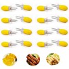 Wonlooker 16Pcs/8 Pairs Corn Holders, Stainless Steel Corn Cob Holders,