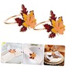 KICHOUSE 4pcs Maple Leaf Napkin Elegant Fall Table Decor for