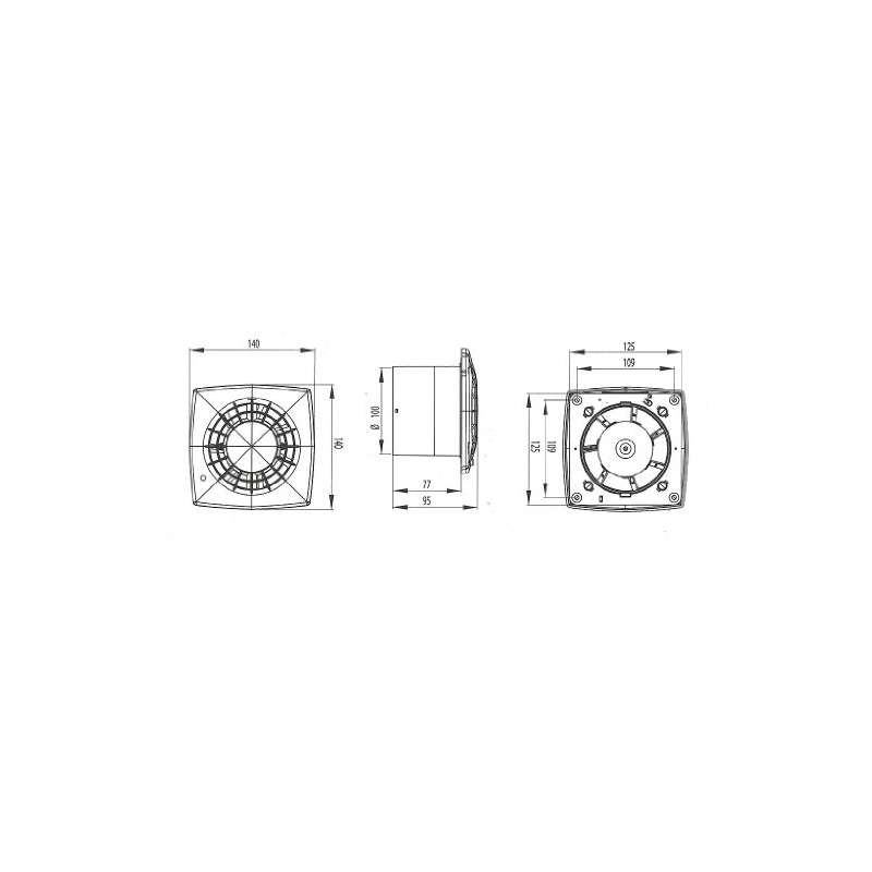 Awenta Bathroom Fan White Diameter 100 mm Fan Ceiling Fan