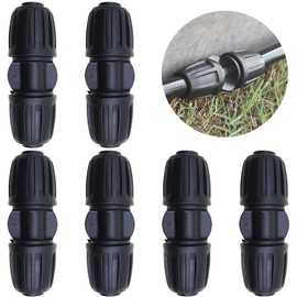 CTRICALVER Drip Irrigation Connectors, 6 Pcs Couplings Connector, 1/2 inch Irrigation Fittings, for Drip Sprinkler Systems, Garden, Patio, Lawn or Flower Bed