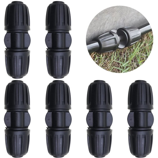 CTRICALVER Drip Irrigation Connectors, 6 Pcs Couplings Connector, 1/2 inch