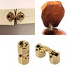 10pcs 0.315inch (8mm) Brass Barrel Hinges Hidden Invisible Cabinet Furniture