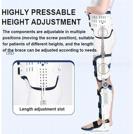 Rodillera para la rodilla y el tobillo, soporte de rodilla ajustable, inmovilizador para equipo de rehabilitación de fractura de cadera, soporte fijo 