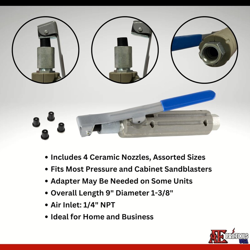 ATE Pro. Tools - Sand Blaster Kit, Sandblaster Siphon Feed