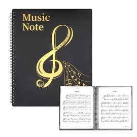 MUDOR Sheet Music Folder for Sheet Music Page 8.5X 11 Inches, Sheet Music Holder Allow Annotations, Eliminate Glare, 60 Pages Spiral Sheet Music Binder Organizer, Sheet Music Storage