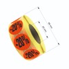 1,000 promotional labels/discount labels with print -20%, bright red, removable,